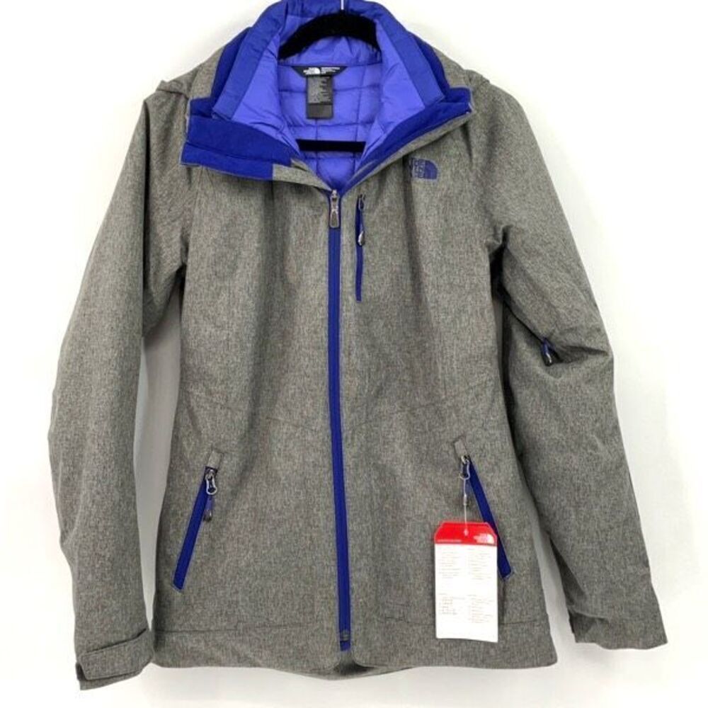 The North Face Gray Long Sleeve Full Zip Insulated Ski Jacket Size Small